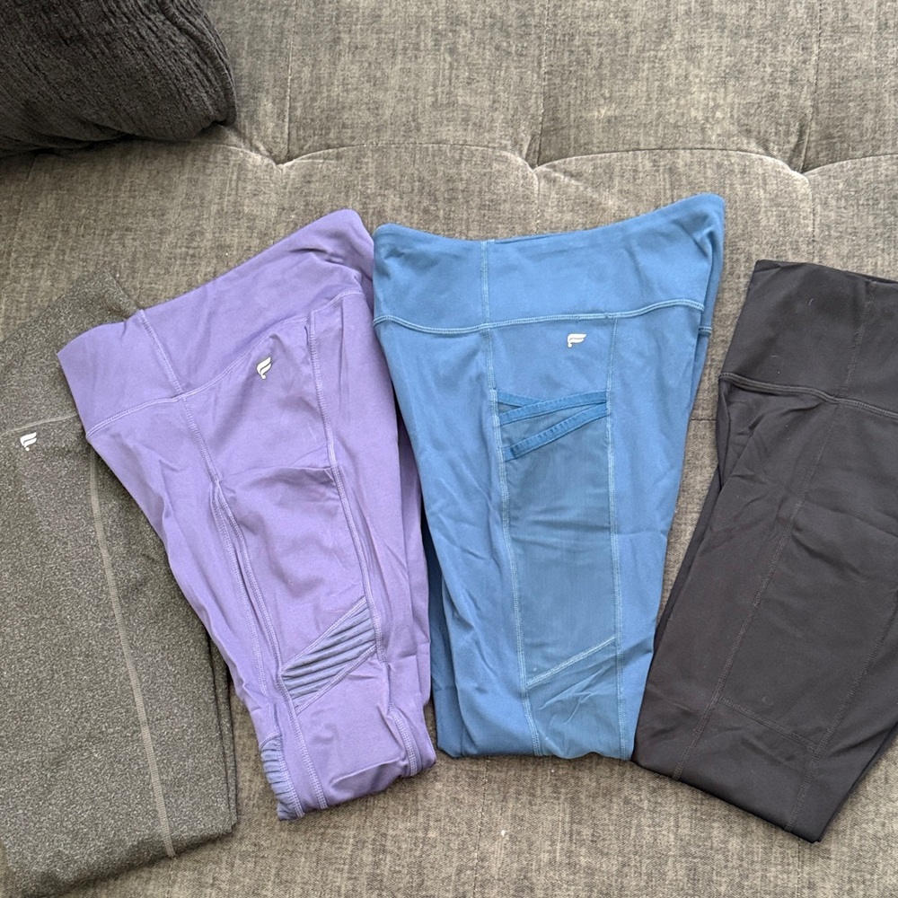 Fabletics Leggings - Lavender, Sky Blue, Grey, Black